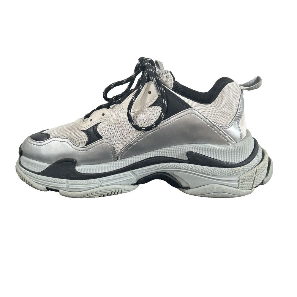 Balenciaga Men's Triple Track S Sneaker Size US 12/ EUR 45 Gray/Silver Retro - Picture 5 of 11